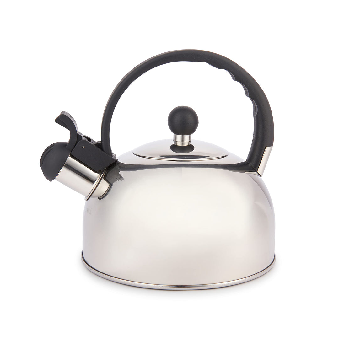 La Cafetiere Edelstahl-Wasserkocher 1,3 Liter mit Pfeiffunktion, Silber, Silber