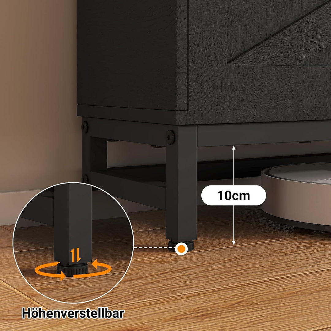 Hawthyhome Schuhkipper schmal mit 3 Klappen, höher Schuhschrank für 18-24 Paar Schuhe, Schmaler Schu