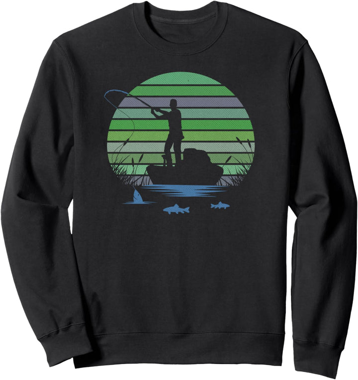 Forellenfischen Vintage Sweatshirt