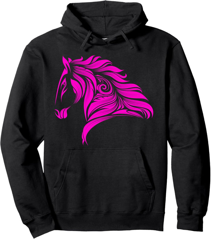 Pferd mit schöner Pferdemähne Pullover Hoodie