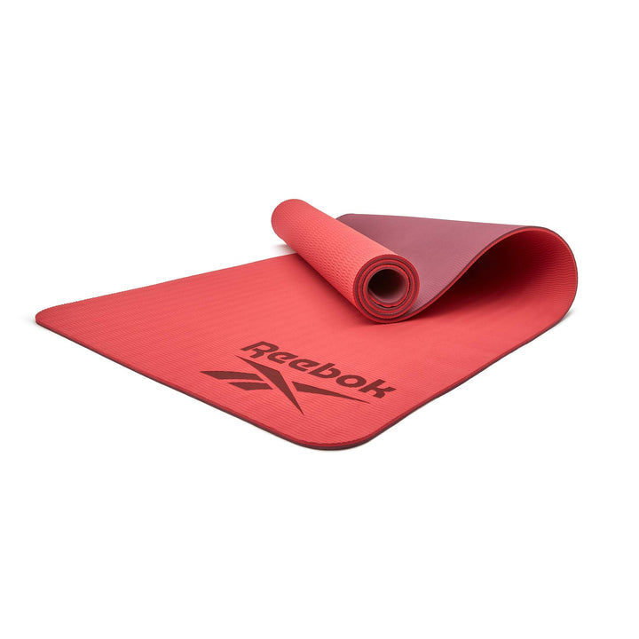 Reebok Doppelseitige 6-mm-Yogamatte Rot, Rot