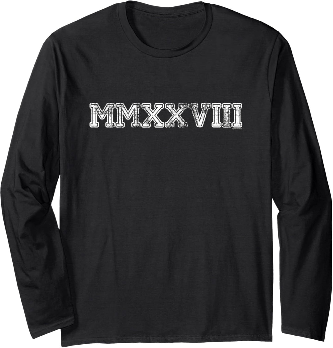 Class of 2028 Shirt MMXXVIII Graduation Him Her Senior 2028 Langarmshirt