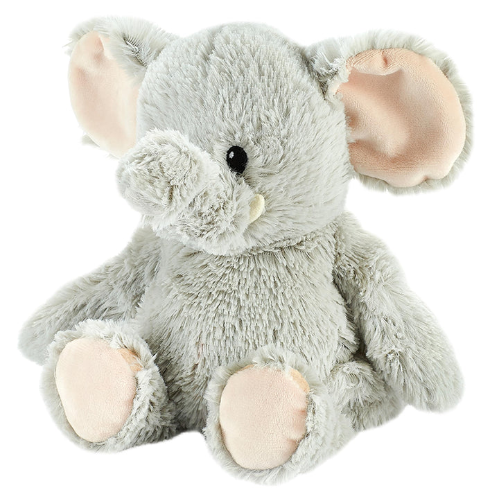 Warmies Plüsch Elefant (Grau) Mikrowellen-Erwärmbarer Gewichteter Teddy mit französischem Lavendeldu