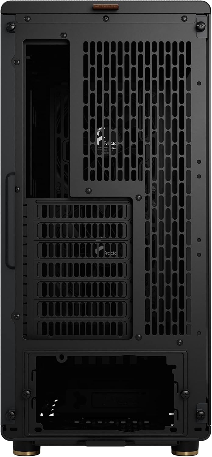 Fractal Design North Charcoal Black Tempered Glass Dark - Wood Walnut front - Glass side panel - Two