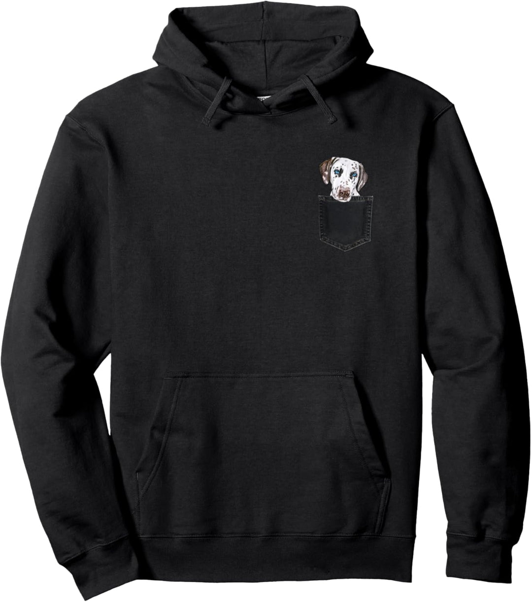 DALMATINER Hund in Brusttasche Dog In A Pocket Geschenk Pullover Hoodie