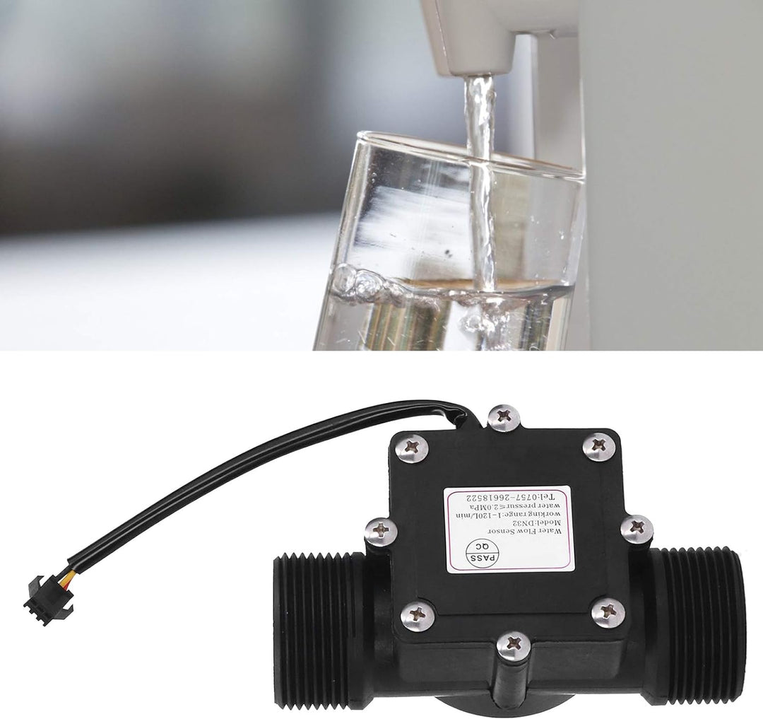 Wasserdurchflusssensor YF-DN32 G1.25in Brauchwasserdurchflussmesser, Rohrwasserdurchflussmesserzähle