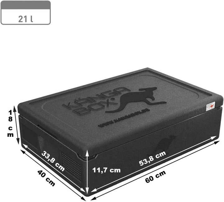 KÄNGABOX® Thermobox Expert GN 1/1 21-46L – Stabiler Boden-Deckel-Konstruktion, glatter Innenfläche,