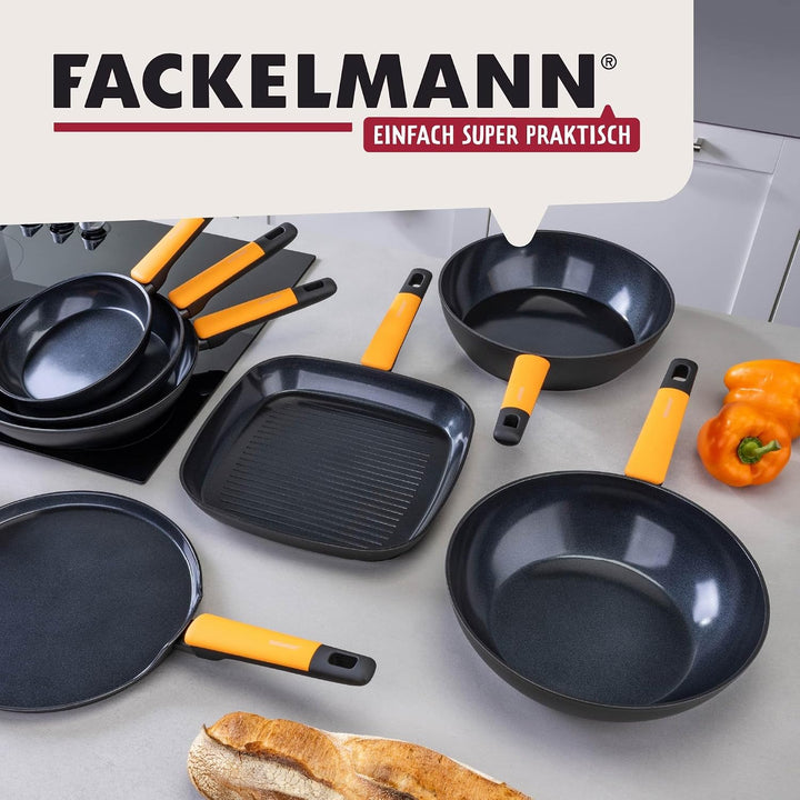 Fackelmann Wokpfanne Soft – Ø 28 cm aus geschmiedetem Aluminium, mit Greblon CK2 Ceramic Beschichtun