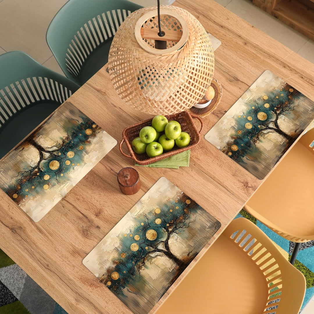 KitchenYeah© Platzsets Abwaschbar 6-Teilig 45x30 cm Tischsets Platzdeckchen Platzset Unterlage Tisch