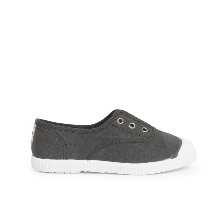 Pisamonas Leinwand-Sneakers Ohne Schnürsenkel Mit Gummispitze 22 EU Anthrazit, 22 EU Anthrazit
