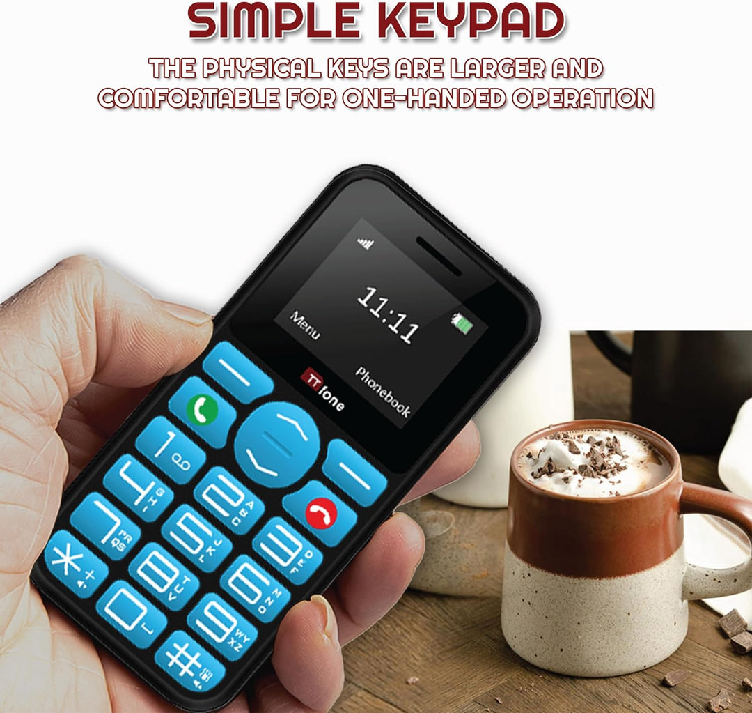 TTfone TT190 Big Button Basic Senior Unlocked Emergency Mobile Phone - Einfach billigstes Telefon, (
