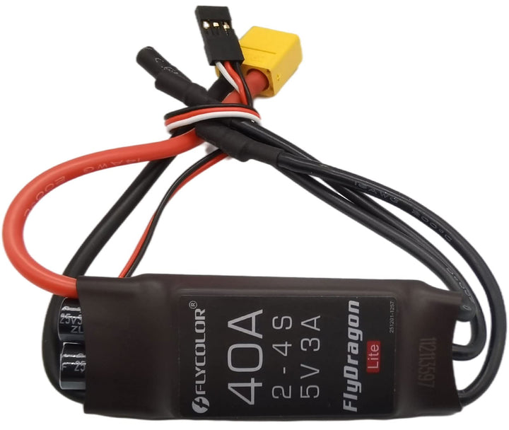 Flycolor 40A ESC 2-4S Elektrischer Geschwindigkeitsregler 5V 3A BEC mit XT60 &amp; 3,5mm Bullet Plugs fü