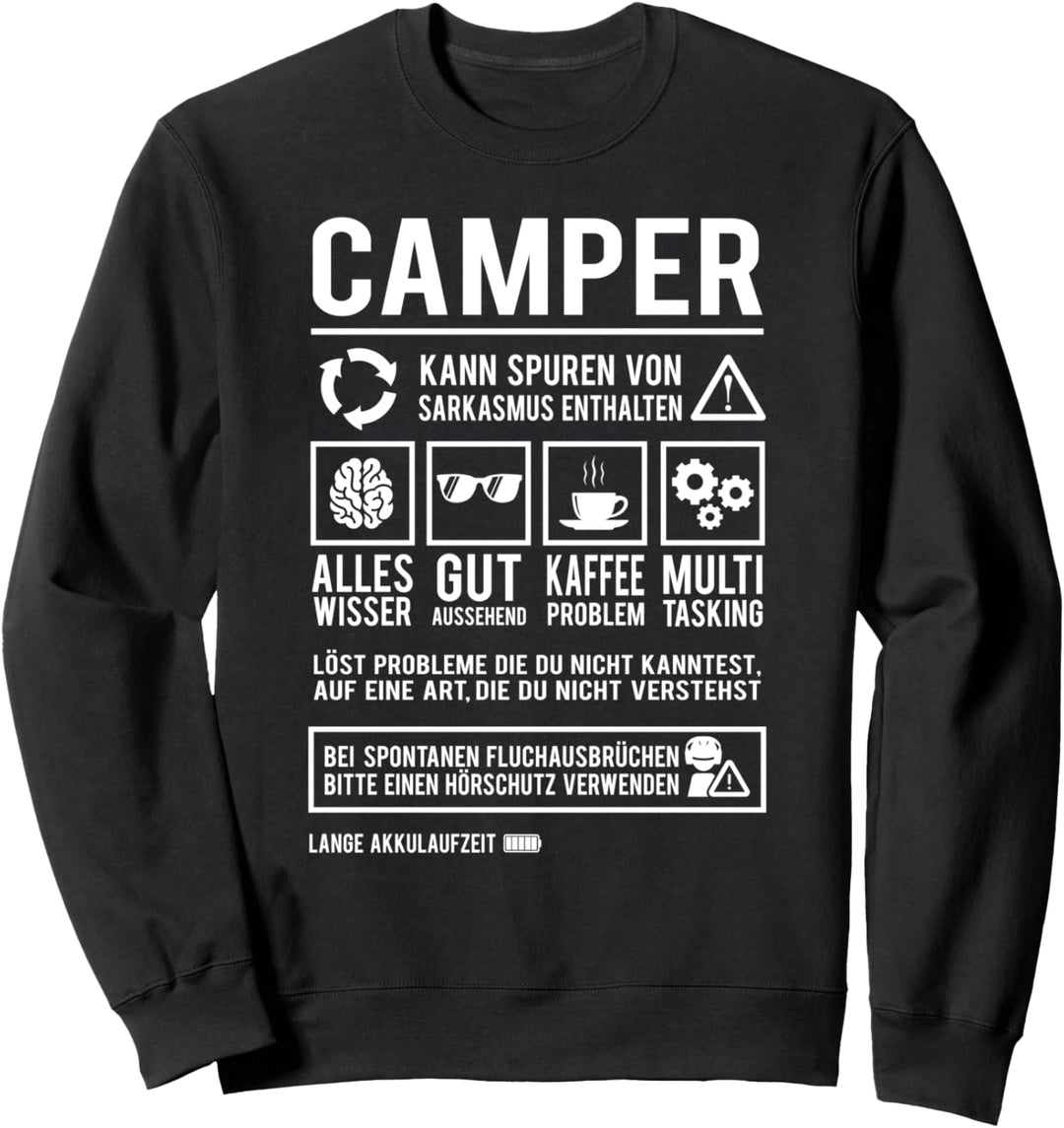 Camper Humor Wohnmobil Natur Lustiges Camping Sweatshirt
