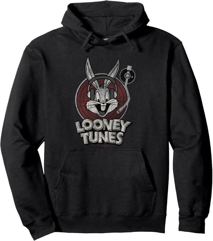 Looney Tunes Bugs Bunny Circle Logo Pullover Hoodie