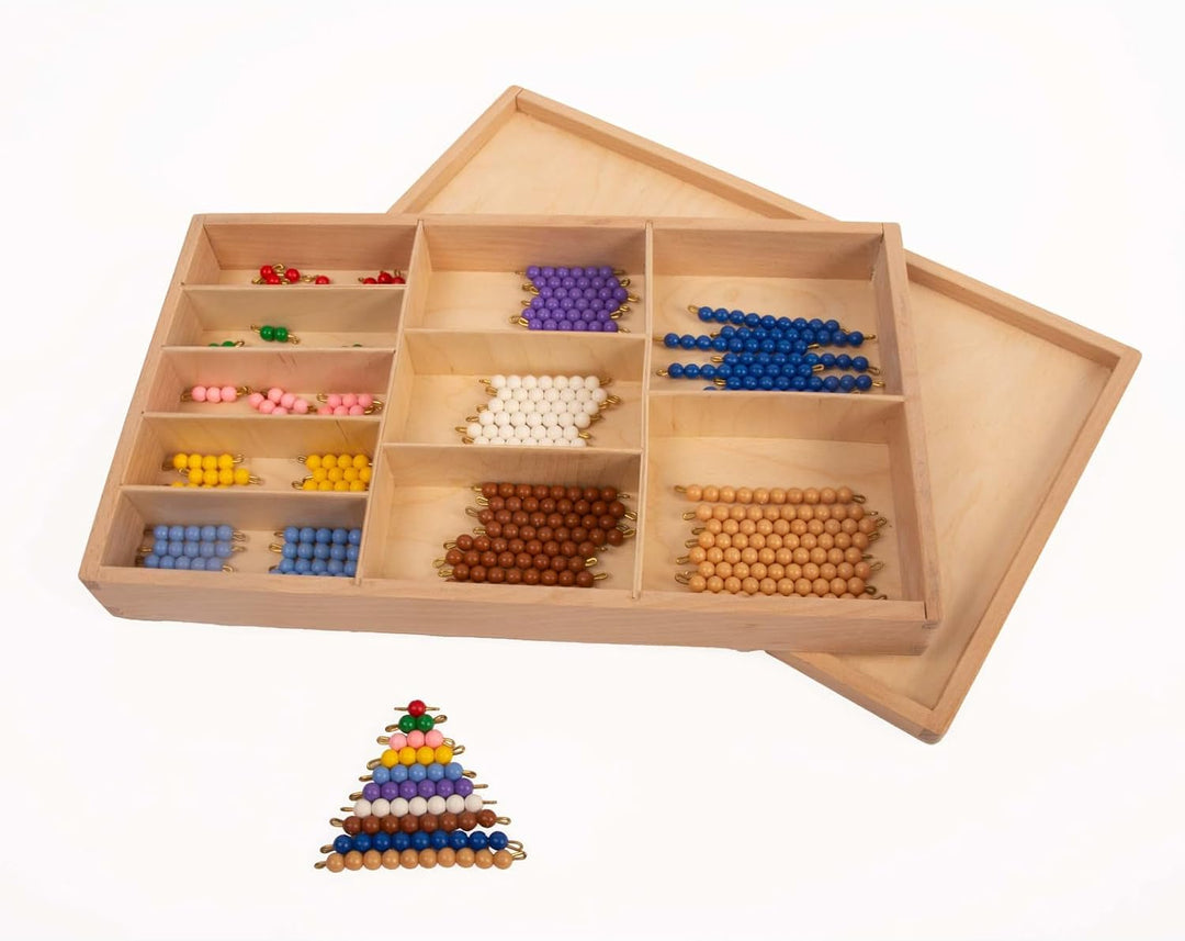 MontiPlu – Farbiges Montessori-Perlenmaterial zum Üben vieler Rechenaufgaben: ideal für Schule, Nach