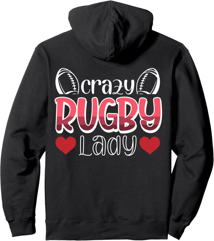 Vwol verrückte Rugby-Lady Pullover Hoodie