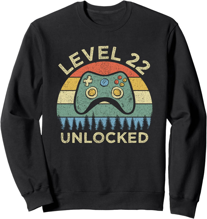 22. Geburtstag Level 22 Gamer 22 Jahre altes Geschenk Sweatshirt