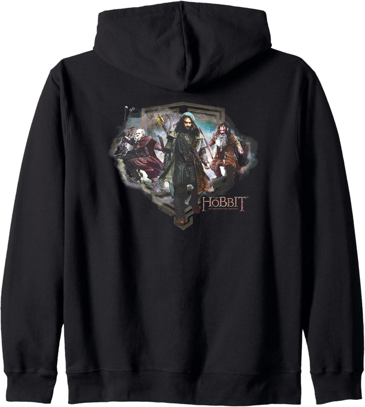 The Hobbit Three Dwarves Black Kapuzenjacke