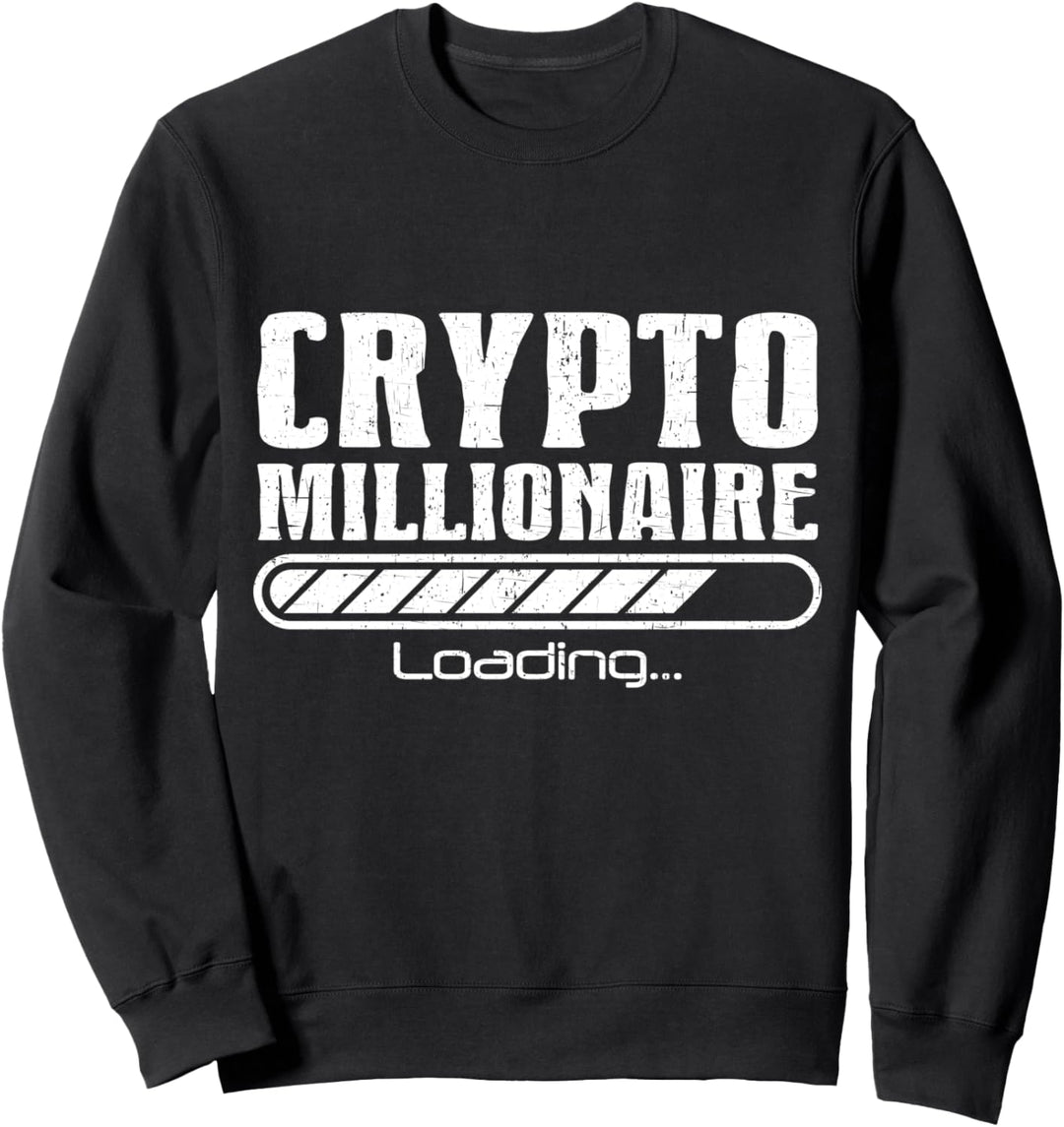 Lustiger Bitcoin Blockchain Kryptowährung Krypto Millionär Sweatshirt