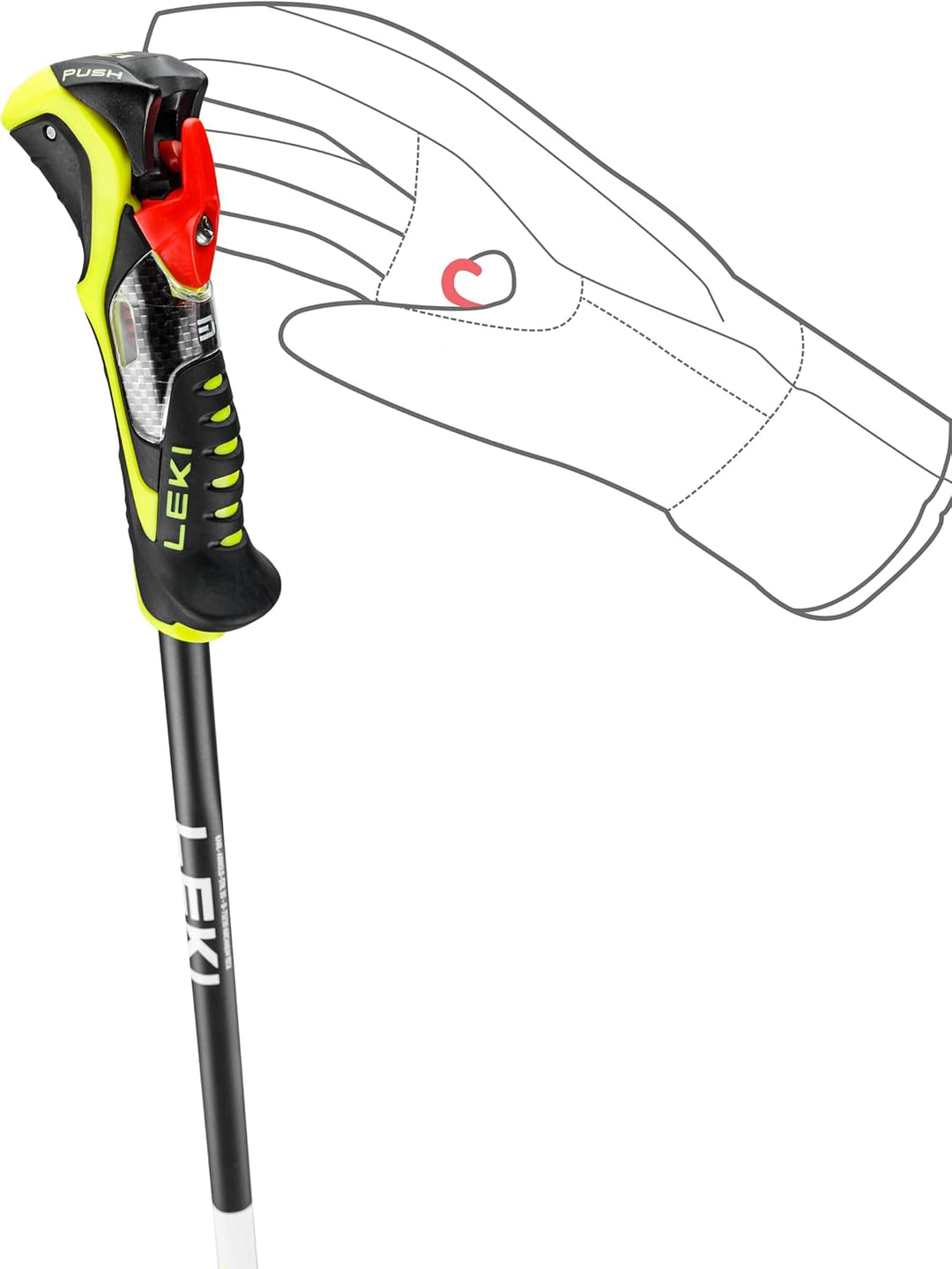 LEKI Airfoil 3D Skistöcke white-anthracite-neonyellow 120, white-anthracite-neonyellow 120