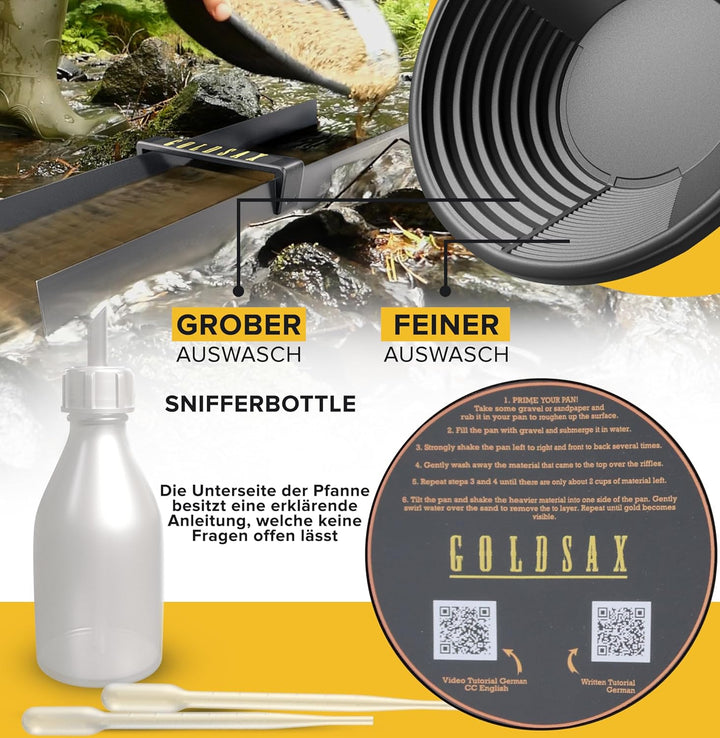 GoldSax Set Goldwaschen, Allrounder für Prospektion und Produktion