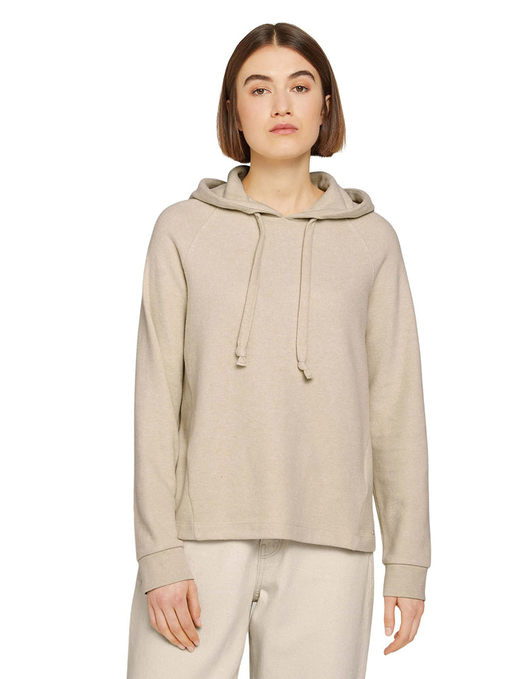 TOM TAILOR Denim Damen Basic Hoodie XL 10336 - Light Cashew Beige, XL 10336 - Light Cashew Beige