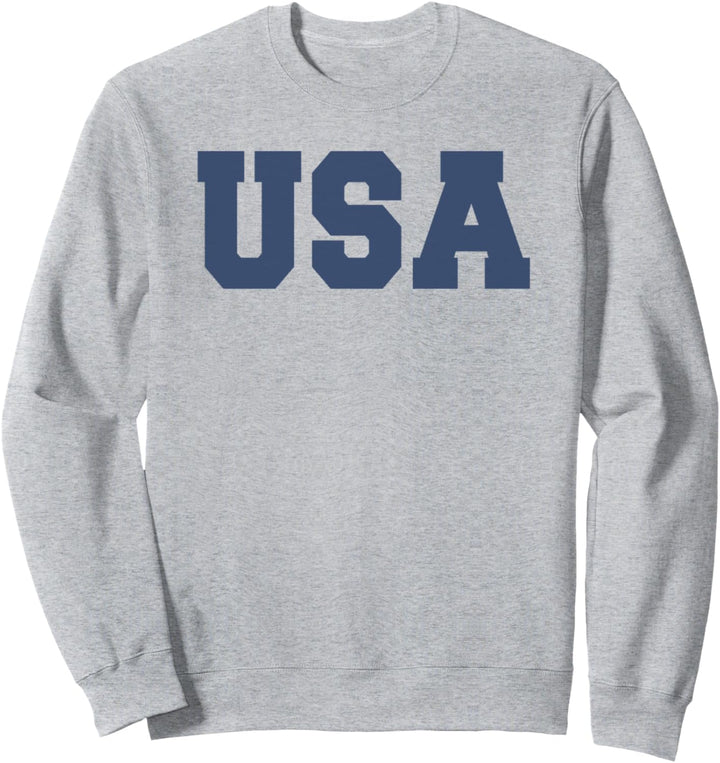 USA Simple Block Blue Text Sweatshirt