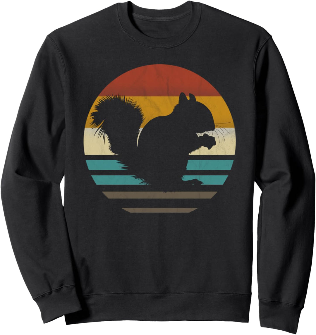 Eichhörnchen mit Nuss Squirrel vintage retro 80er Style Sweatshirt