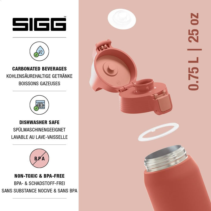 SIGG - Isolierte Trinkflasche - Thermosflasche Shield Therm One Eco Red kohlensäurehaltige Getränke