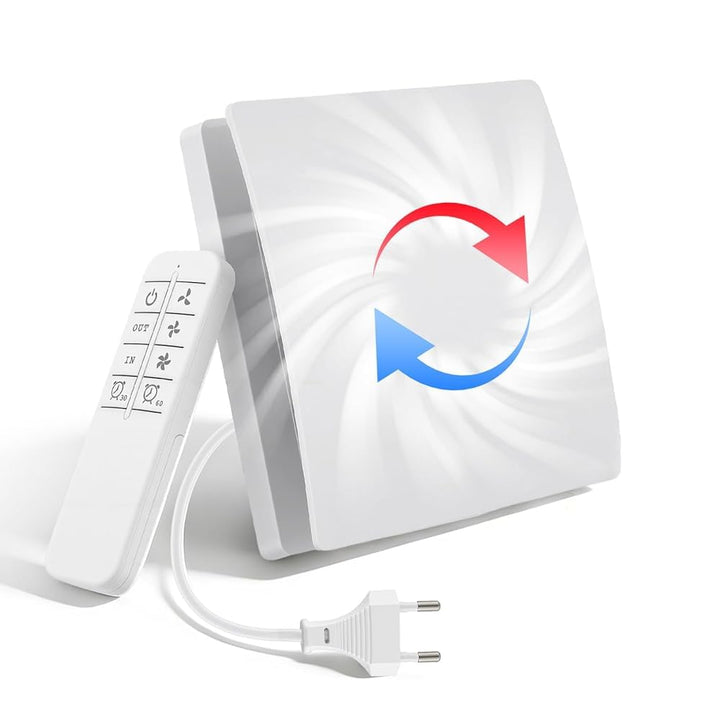 Badlüfter 100mm (4 Zoll), Leistungsstarker Abluftventilator – 12W 95m³/h ≤34db Leiser Wandventilator