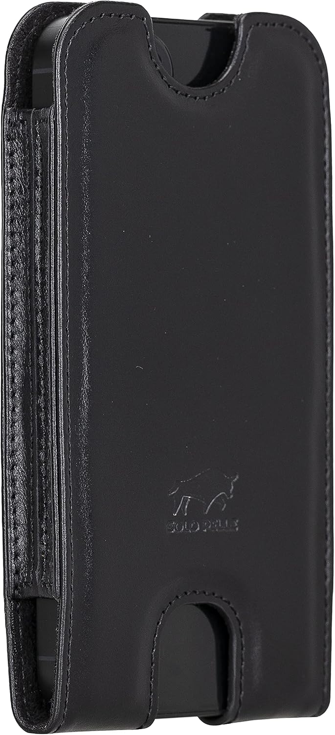 Solo Pelle Lederhülle für das iPhone 12 Mini + 13 Mini bis 5,4 Zoll Case Leder Hülle Ledertasche aus