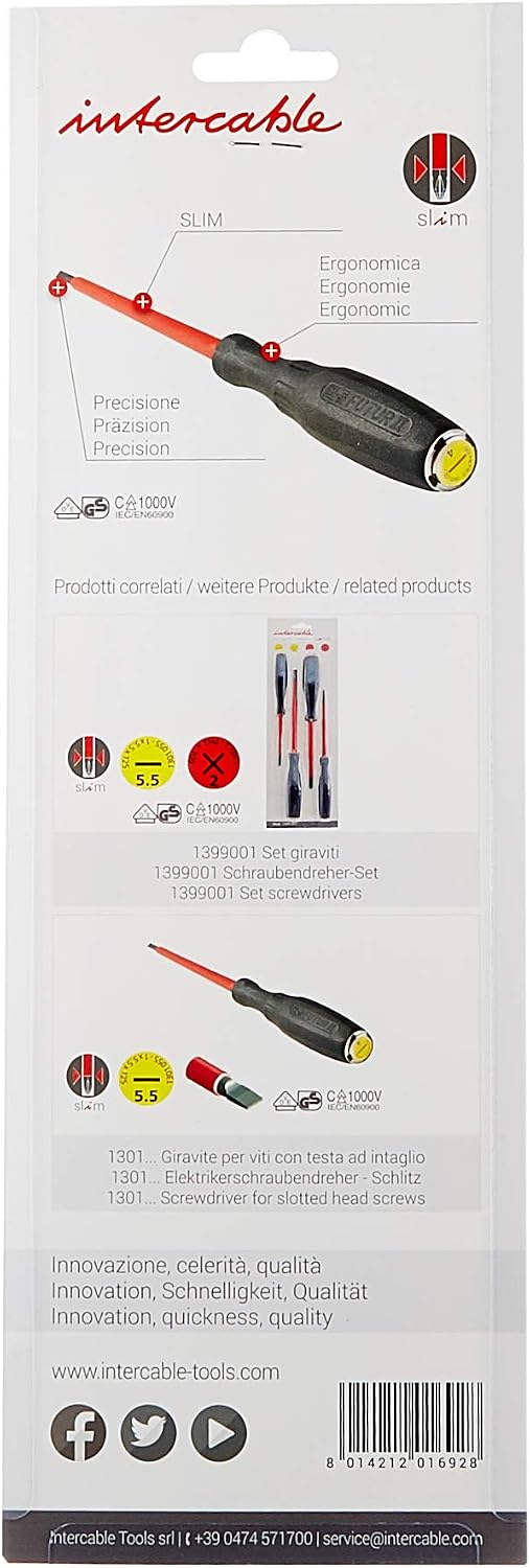 Intercable Schraubendreher-Set 4x Schlitz VDE, 1399002