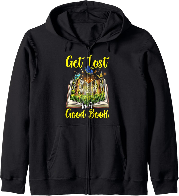 Get Lost in a Good Book! Funny Book Lover Kapuzenjacke