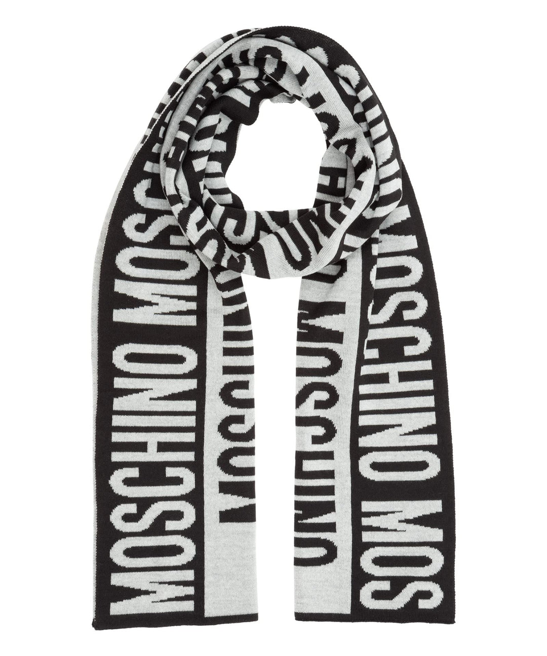 Moschino herren Wollschal black - grey