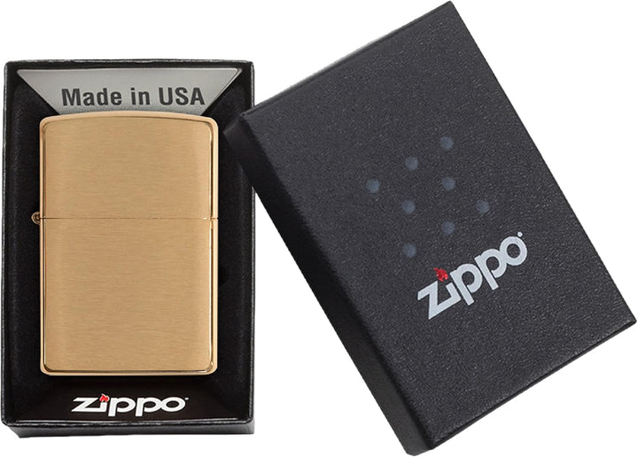 Zippo 204B Messing, 1 x 3,5 x 5,5 cm Brushed Brass, Brushed Brass