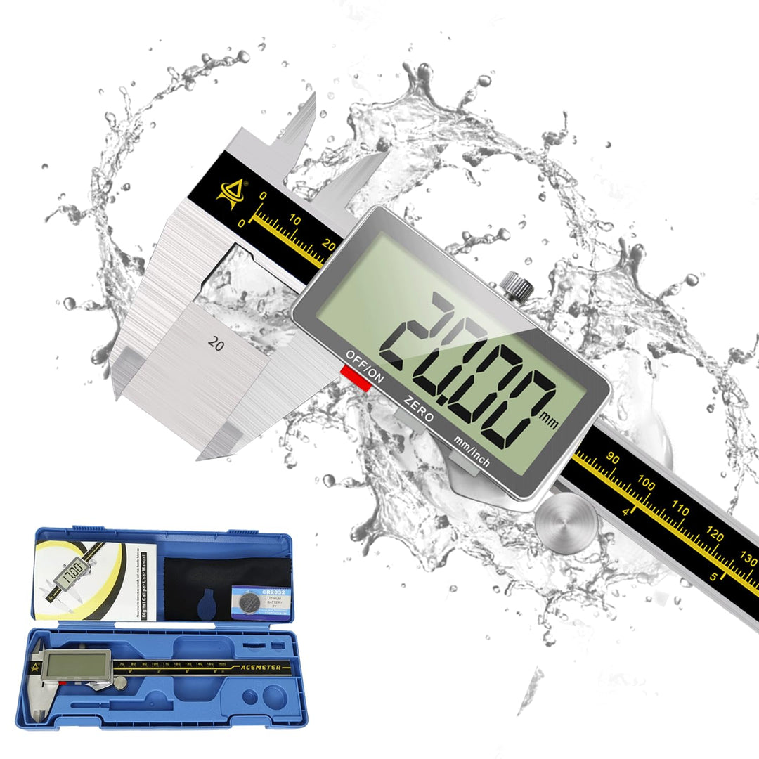 Digital Caliper,ACEMETER 0-6" Vernier Calipers Measuring Tool-Electronic Micrometer with Large LCD S