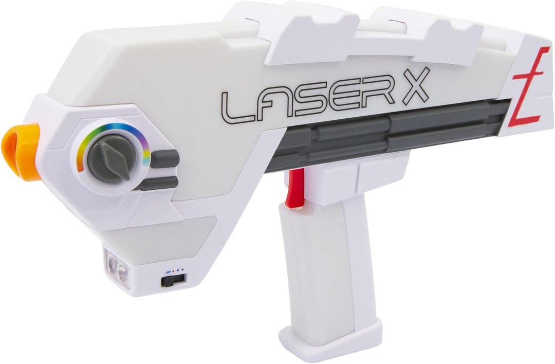 Laser X - Revolution Blaster, wähle deine Teamfarbe, treffe bis zu 90 Meter, mit 2 Blastern, 2 Empfä