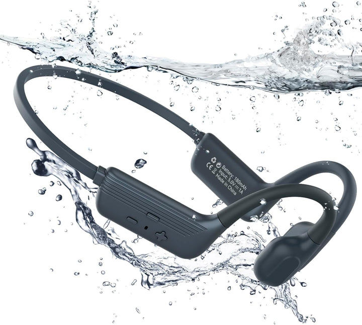 MONODEAL Kopfhörer Schwimmen IP68 wasserdichte Knochenschall Kopfhörer Bluetooth 5.4, Bone Conductio