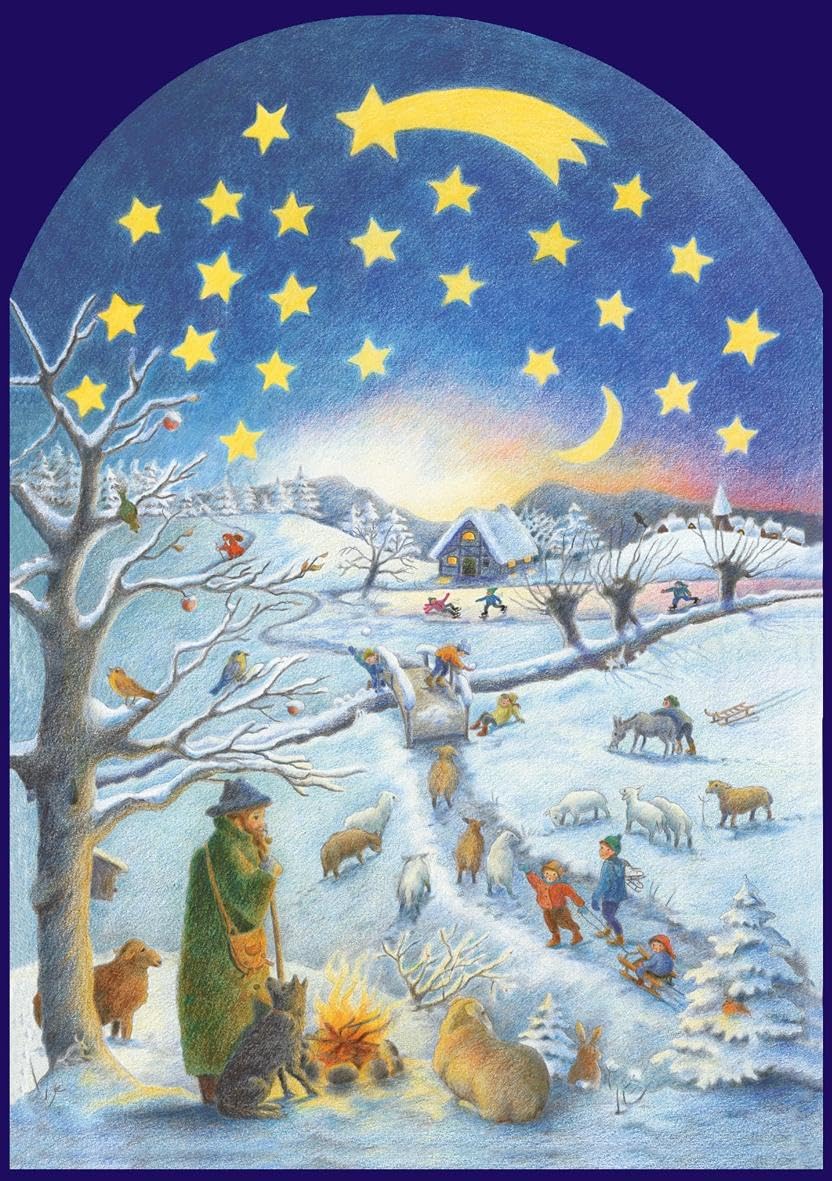 Winterszene: Adventskalender, Kalender
