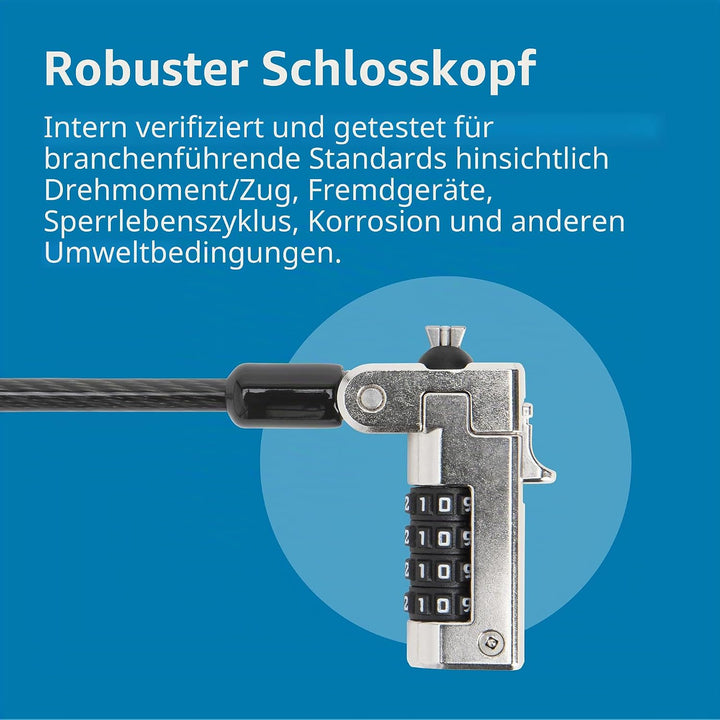 Kensington N17 Dell Notebook-Schloss – Kombination (K68008WW) schwarz, Kombination