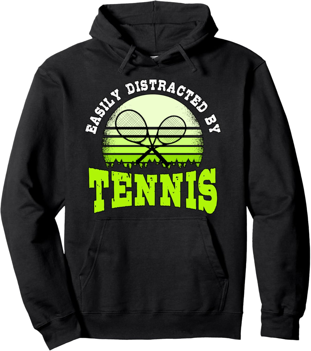 Leicht abgelenkt Tennis Trainer Spieler Geschenk Tennis Pullover Hoodie