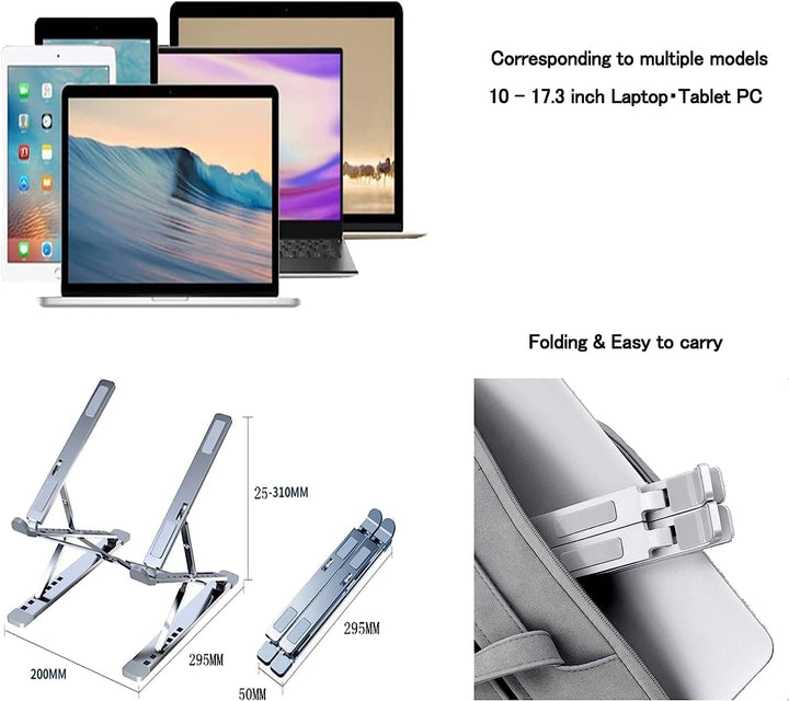 KINGDATA Laptop Ständer, ergonomischer Aluminium-Laptop-Erhöhung für Schreibtisch, Computer ständer