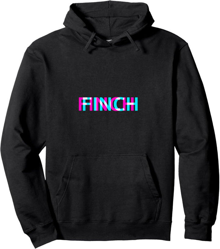 Finch, Cool Bird Edgy Glitch Ästhetische Kunst Pullover Hoodie