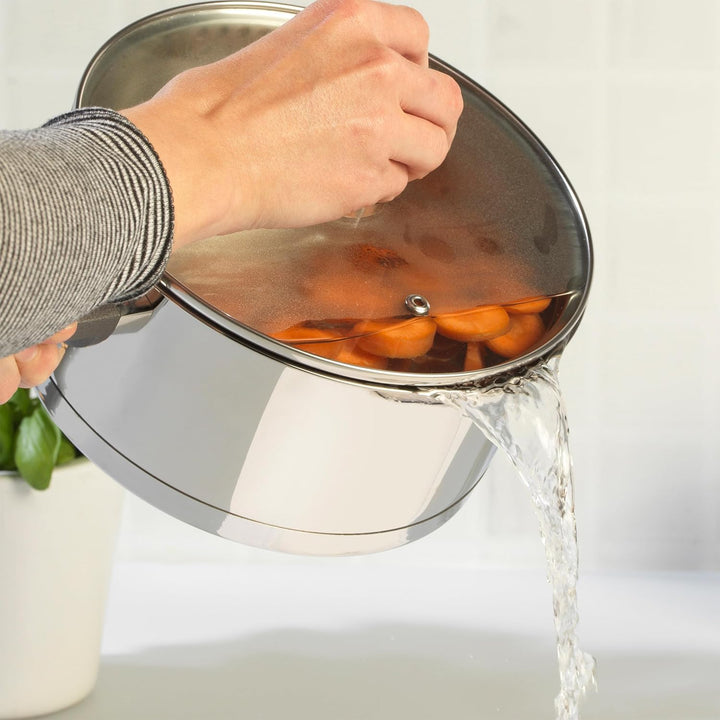 Russell Hobbs Kochtopf Klein 16cm, Edelstahl Topf 1.5L mit Glasdeckel, Induktionsgeeigneter Stieltop