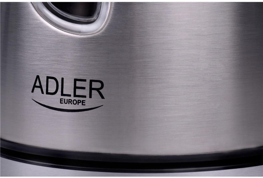 Adler AD 1203 AD1203 Wasserkocher 1630 W, Edelstahl 1 Liter, Silber/Schwarz