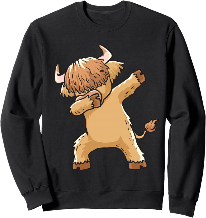 Hochlandrind Hochland Rind Highland Cattle Dabbing Kuh Sweatshirt