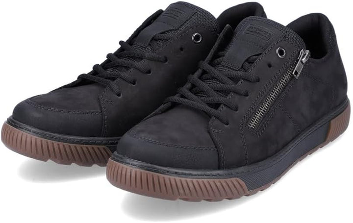 Rieker Herren Bequemschuhe 18910, Männer Schnürhalbschuhe 41 EU Schwarz, 41 EU Schwarz