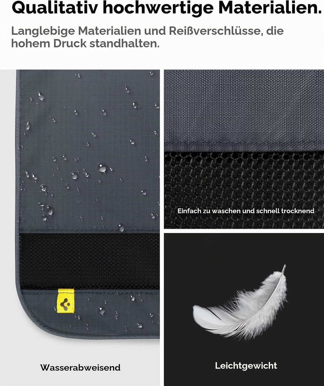 Spigen Life Packing Cube Packwürfel Koffer Organizer Set Packtaschen mit Kompression und Reissversch