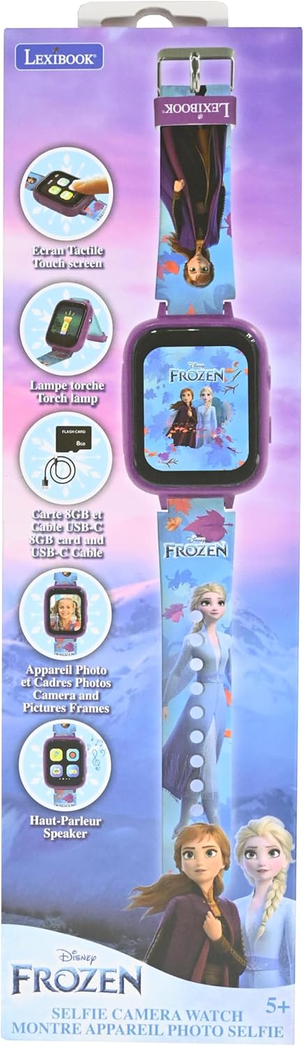 Lexibook, Die Eiskönigin, Selfie-Kamera-Uhr, HD-Touchscreen, 720p-Kamera, MP3-Player, integrierter L