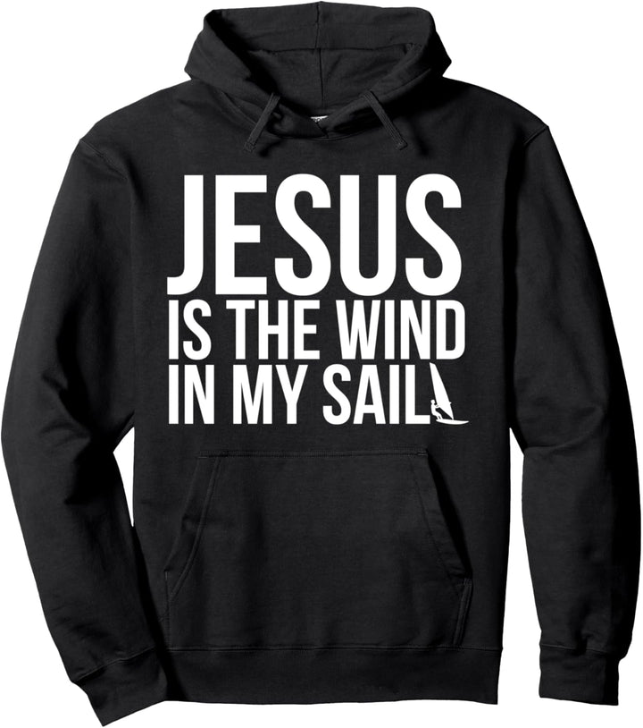 Jesus Windsurfing Kirche Christlicher Windsurfer Pullover Hoodie